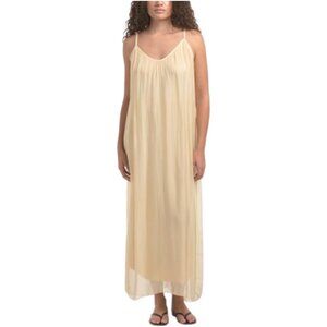 BELLAMBRA Made In Italy Soft Strappy V-neck Maxi Dress